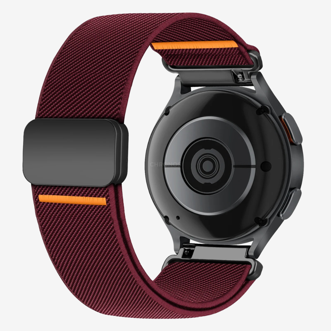 Coros Watch Band - Magnetic Nylon - Wine Red - Watch Band