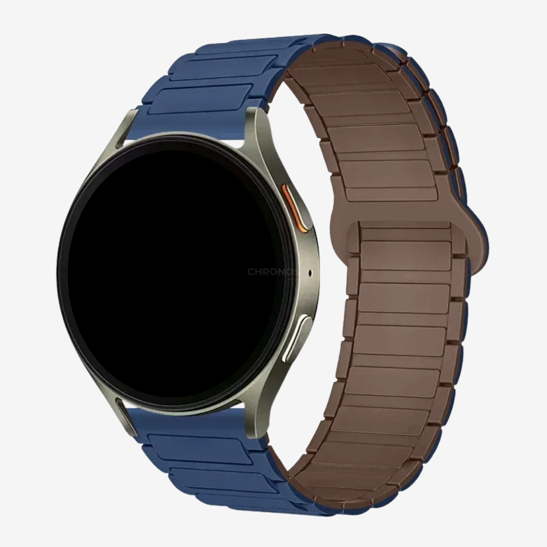 Coros Watch Band - Magnetic Silicone - Blue Brown - Watch Band