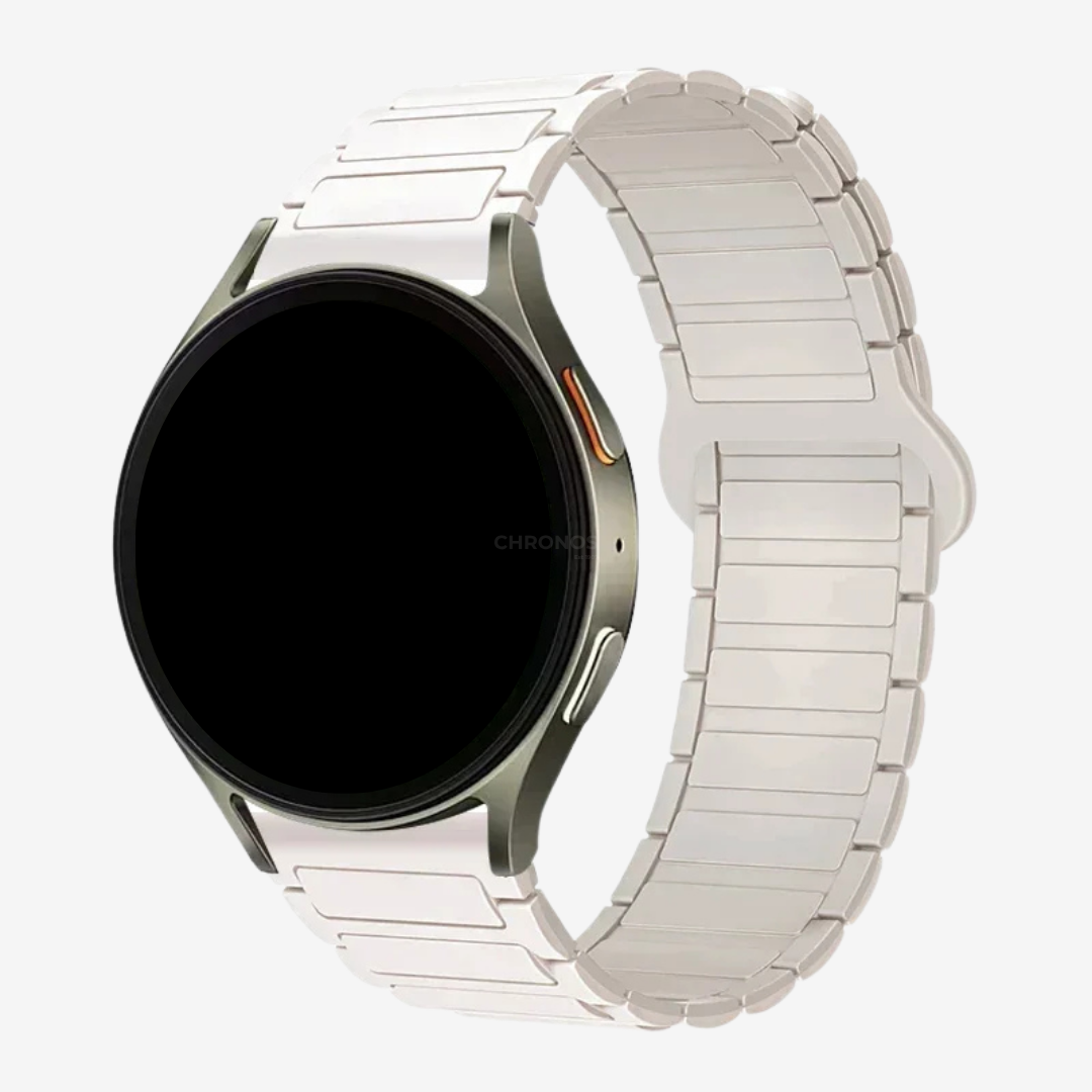 Coros Watch Band - Magnetic Silicone - Off White - Watch Band