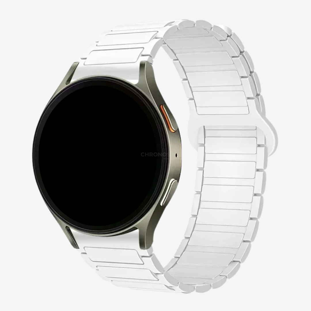 Coros Watch Band - Magnetic Silicone - White - Watch Band