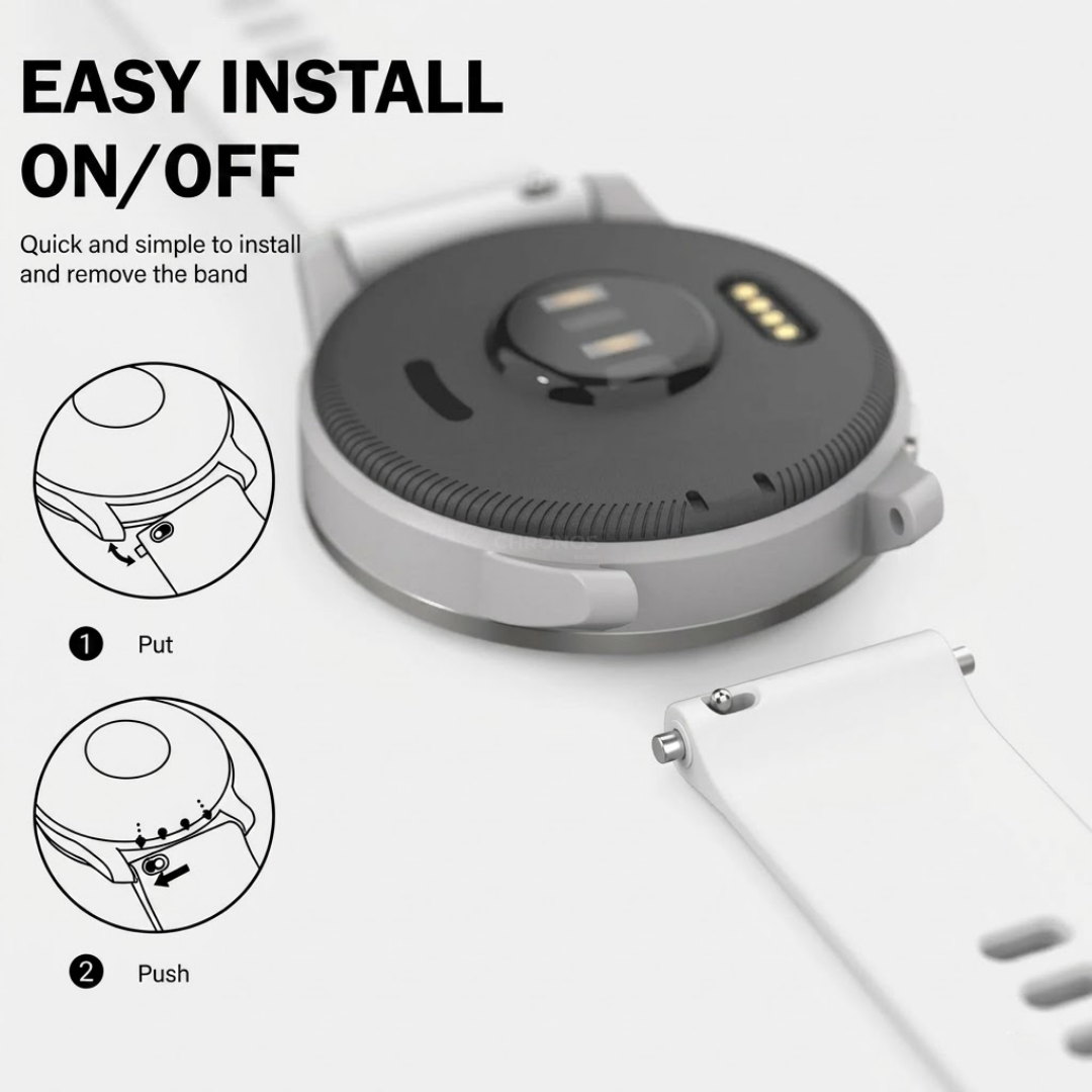 Coros Watch Band - Quick Release Silicone - Watch Band