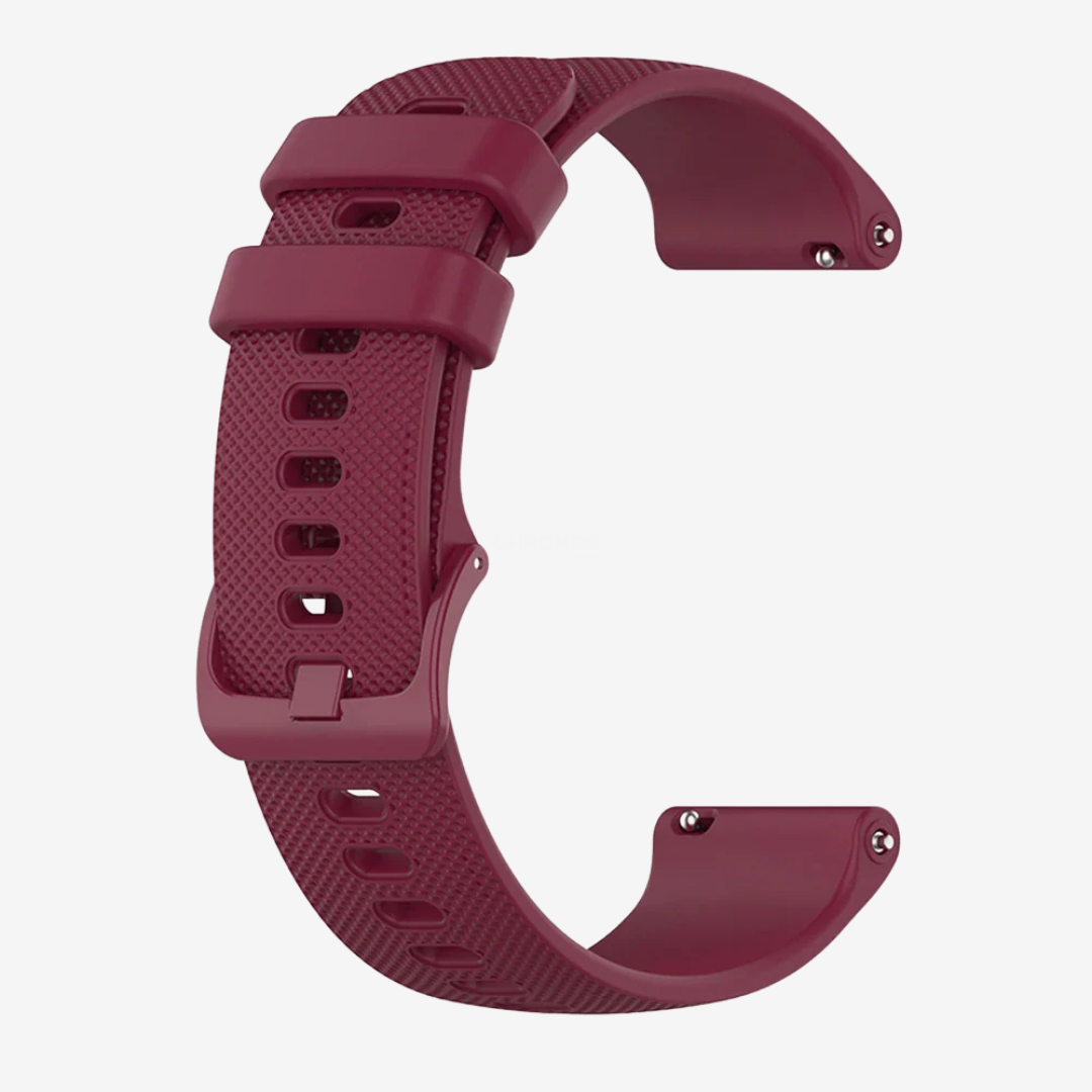Coros Watch Band - Quick Release Silicone - Maroon - Watch Band