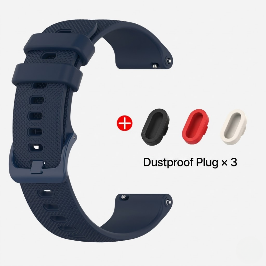 Coros Watch Band - Quick Release Silicone - Navy Blue Bundle - Watch Band