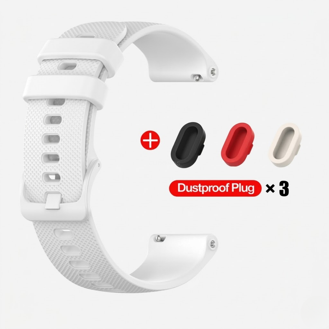Coros Watch Band - Quick Release Silicone - White Bundle - Watch Band