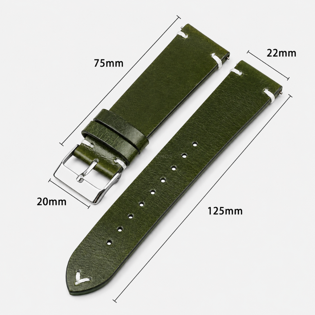 Coros Watch Band - Retro Oil Wax Leather - Watch Band
