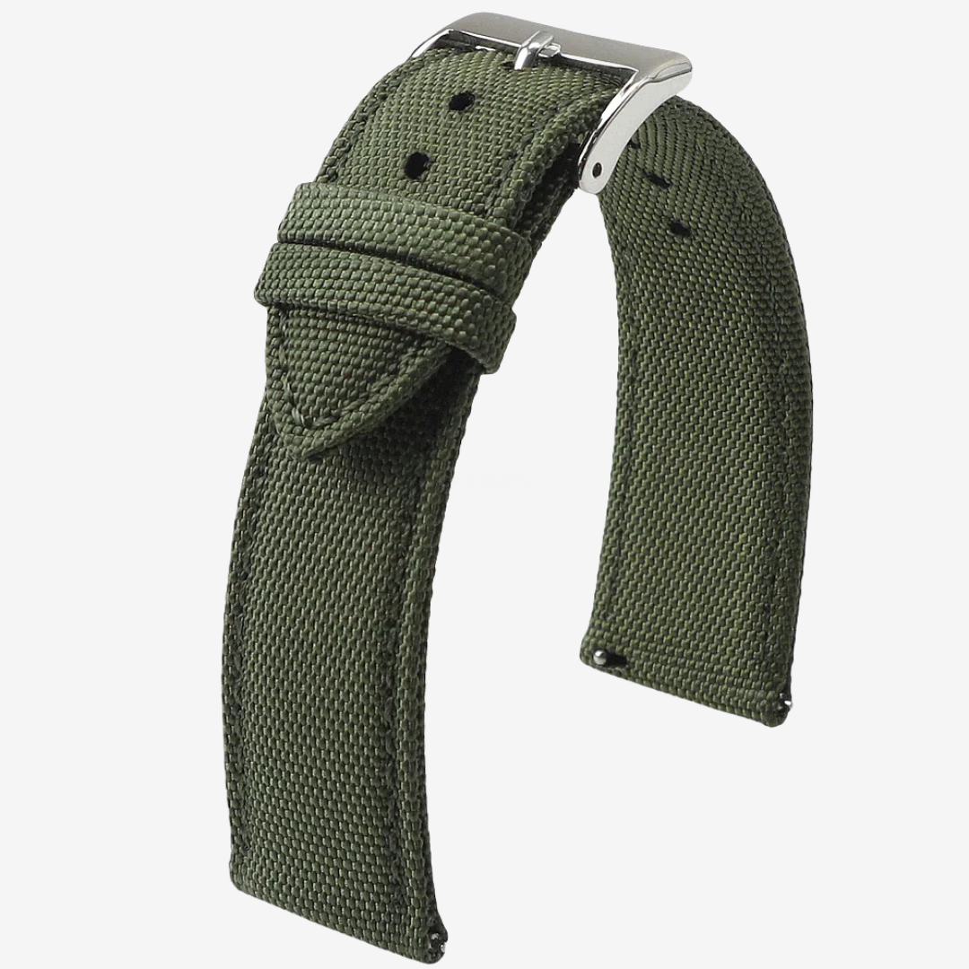 Coros Watch Band - Sailcloth Nylon - Army Green - Watch Band
