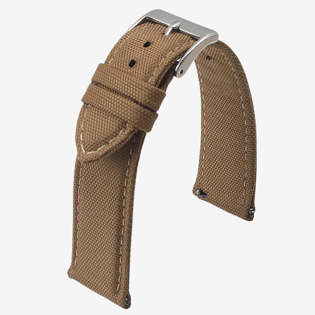 Coros Watch Band - Sailcloth Nylon - Brown - Watch Band