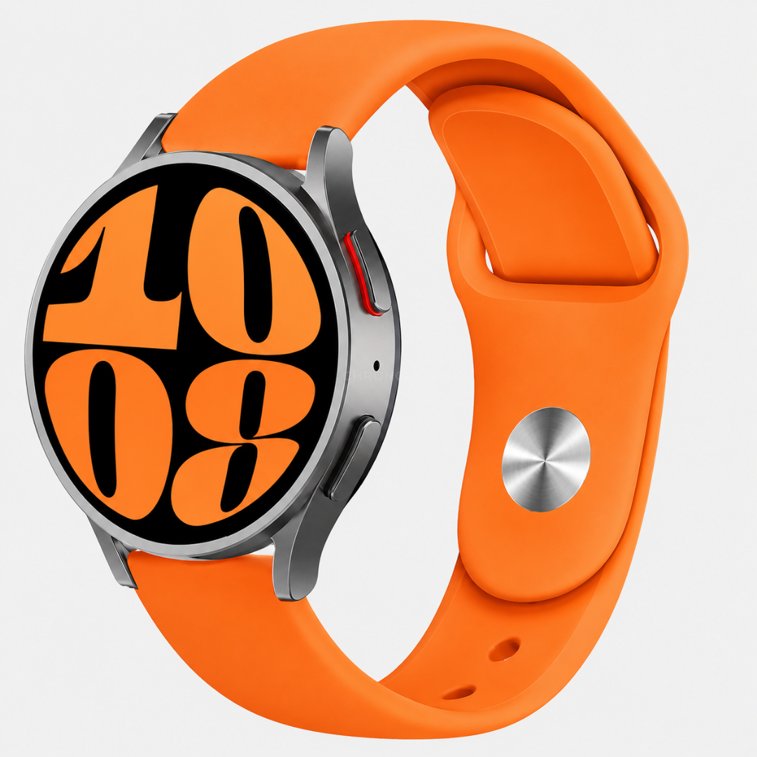 Coros Watch Band - Silicone Watch Band Replacement Strap - Bright Orange - Watch Band