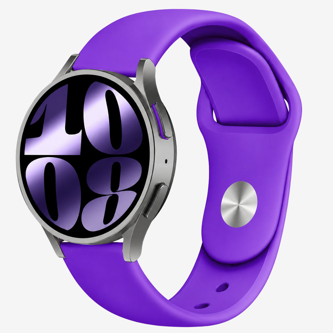 Coros Watch Band - Silicone Watch Band Replacement Strap - Neon Purple - Watch Band
