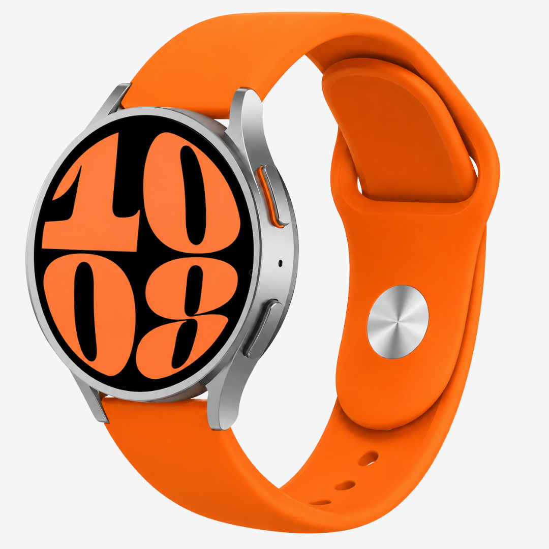 Coros Watch Band - Silicone Watch Band Replacement Strap - Orange - Watch Band