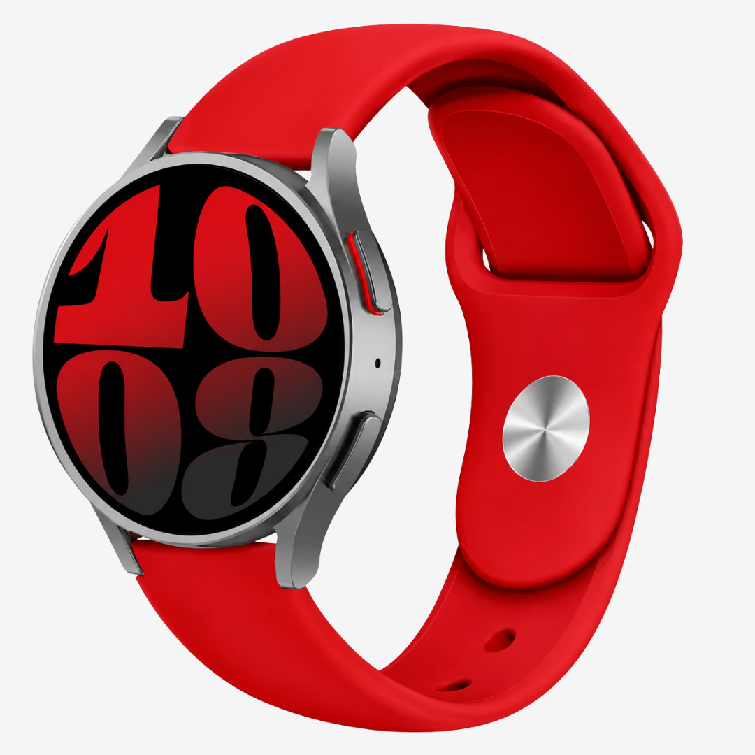 Coros Watch Band - Silicone Watch Band Replacement Strap - Red - Watch Band