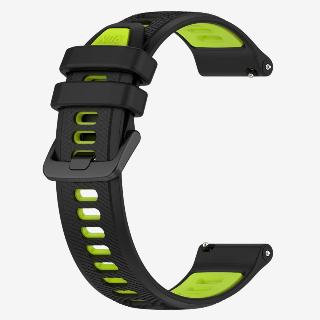 Coros Watch Band - Silicone Sport - Black Neon - Watch Band