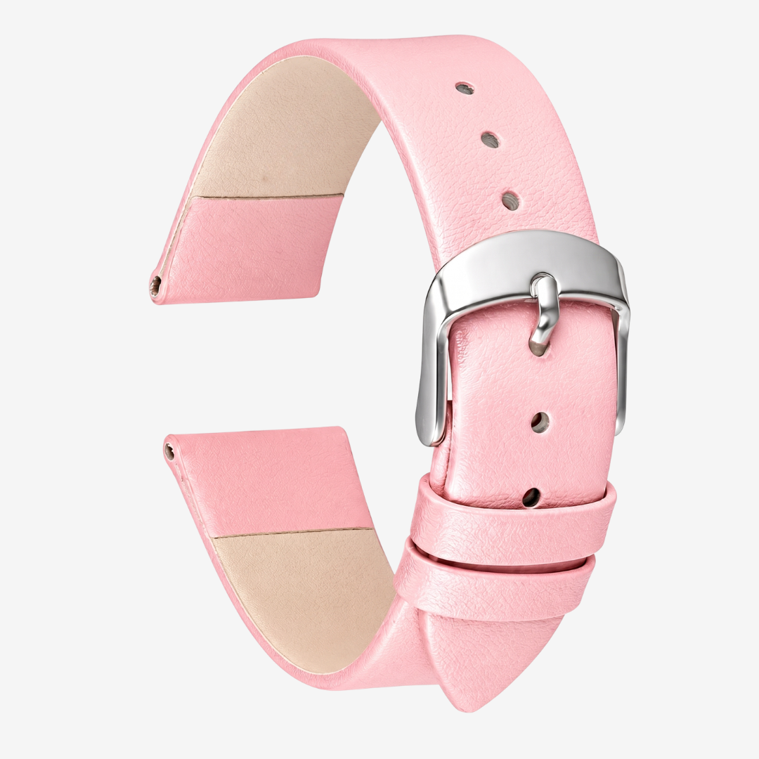 Coros Watch Band - Soft Leather - Pink - Watch Band