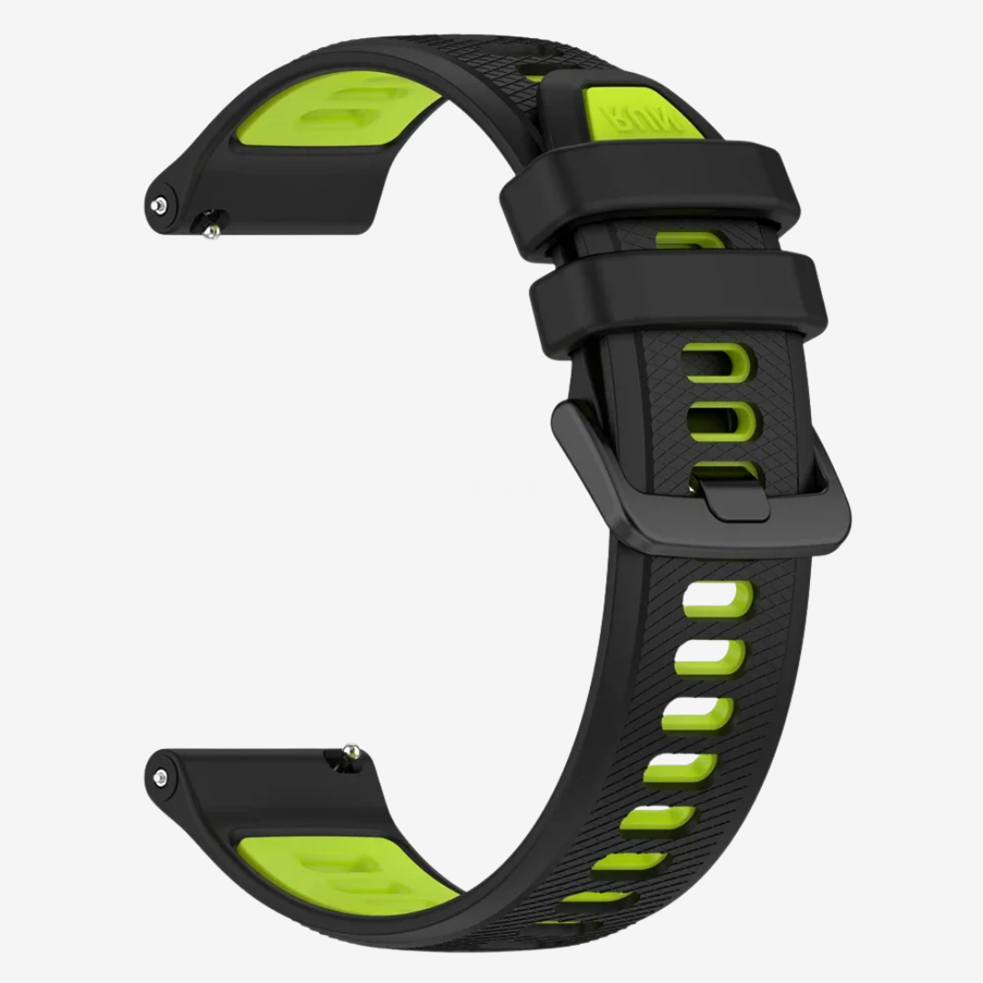 Coros Watch Band - Sport Silicone - Black Neon - Watch Band