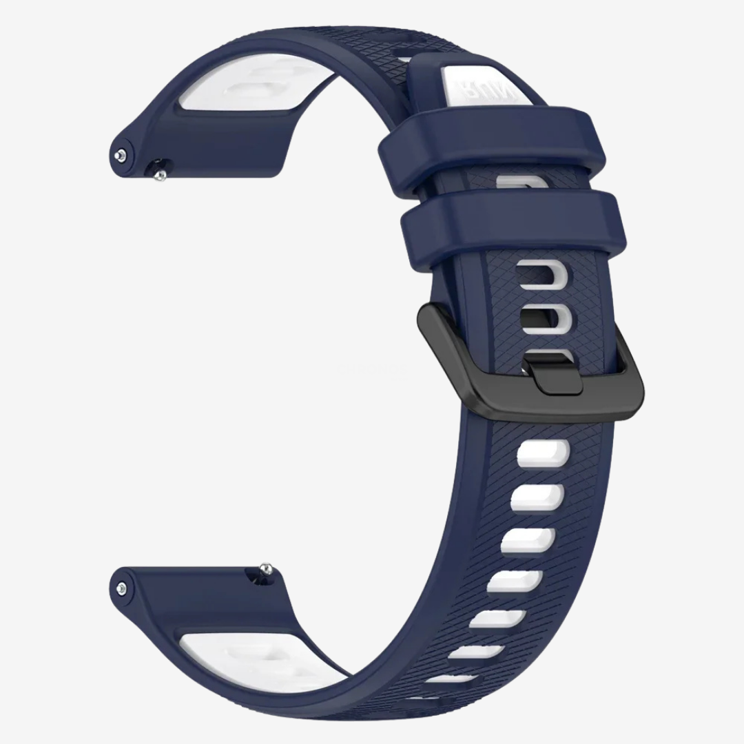 Coros Watch Band - Sport Silicone - Navy White - Watch Band