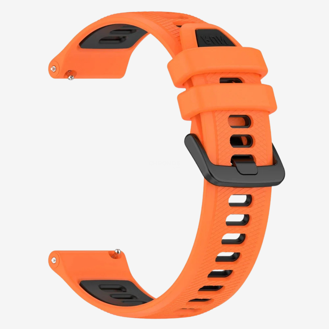 Coros Watch Band - Sport Silicone - Orange Black - Watch Band
