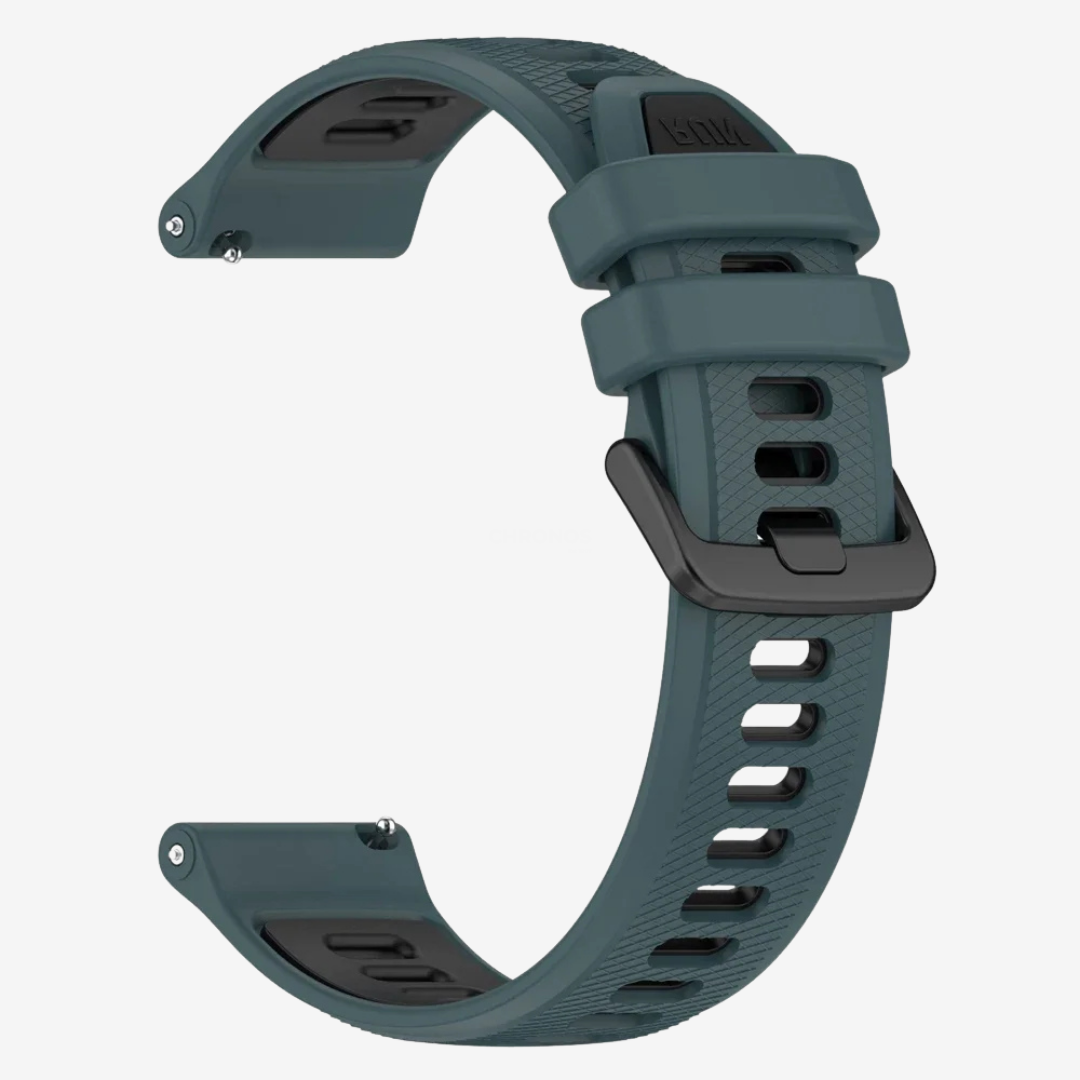 Coros Watch Band - Sport Silicone - Teal Black - Watch Band