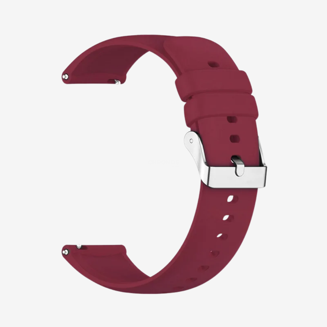 Coros Watch Band - Universal Silicone - Wine Red - Watch Band