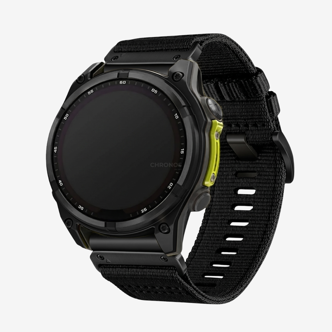 Garmin QuickFit Canvas Nylon Outdoor Band - Black / 20mm - Watch Band