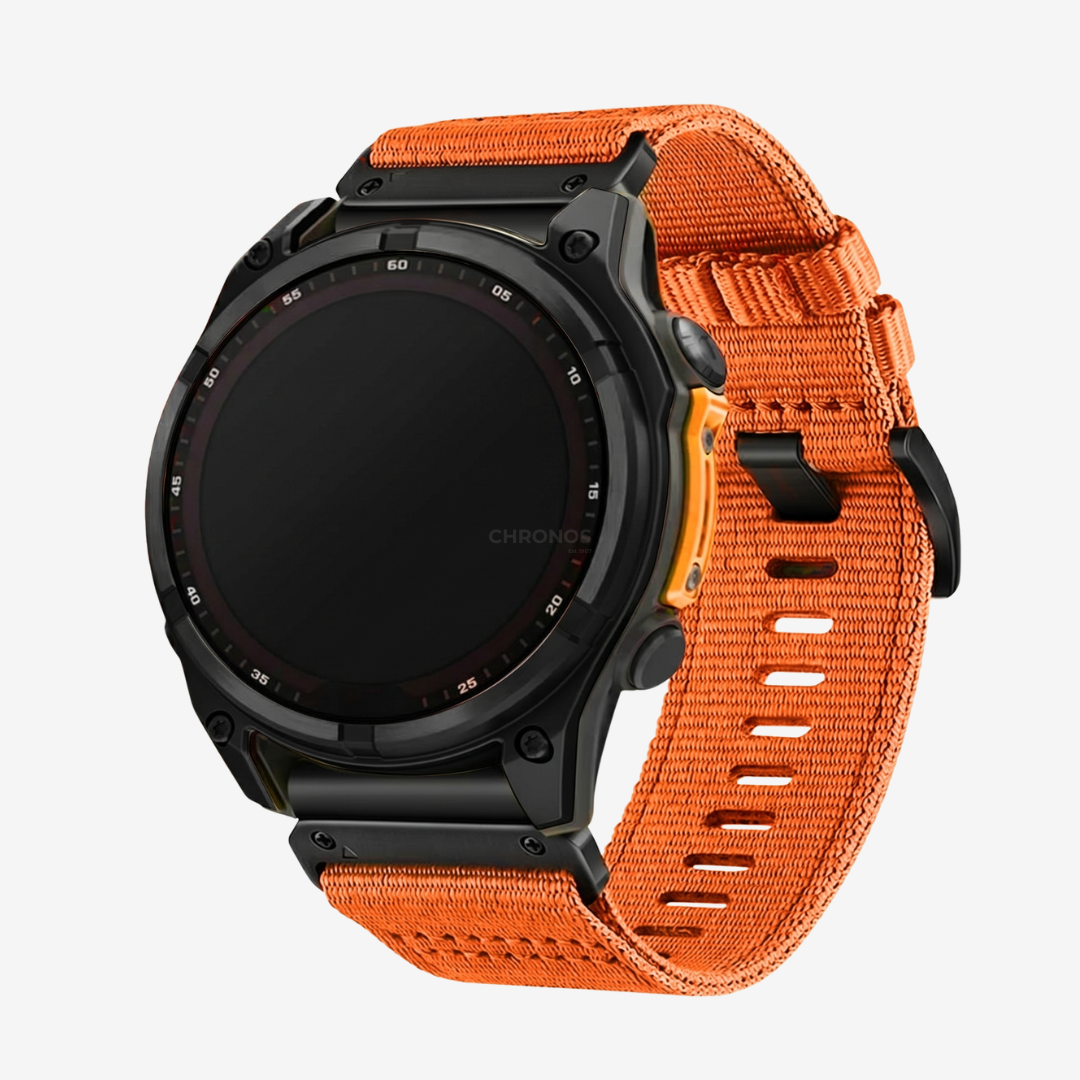 Garmin QuickFit Canvas Nylon Outdoor Band - Orange / 20mm - Watch Band