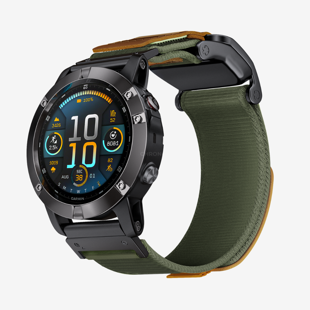 Garmin QuickFit Fearless 2.0 Magnetic Nylon Band - Green / 20mm - Watch Band