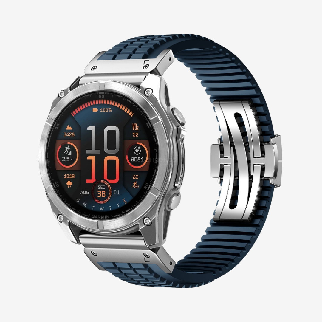 Garmin QuickFit GR Modern Band Upgraded Version - Blue-Silver / 22mm - Watch Band