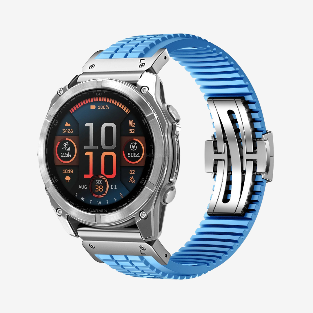 Garmin QuickFit GR Modern Band Upgraded Version - Turquoise-Silver / 22mm - Watch Band