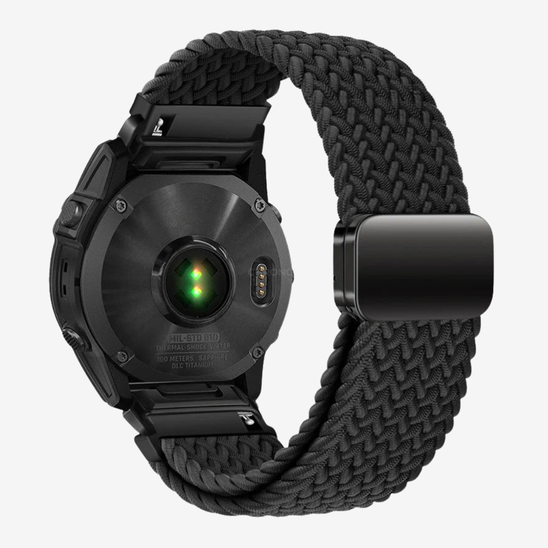 Garmin QuickFit Magnetic Buckle Nylon Band - Black / 20mm - Watch Band