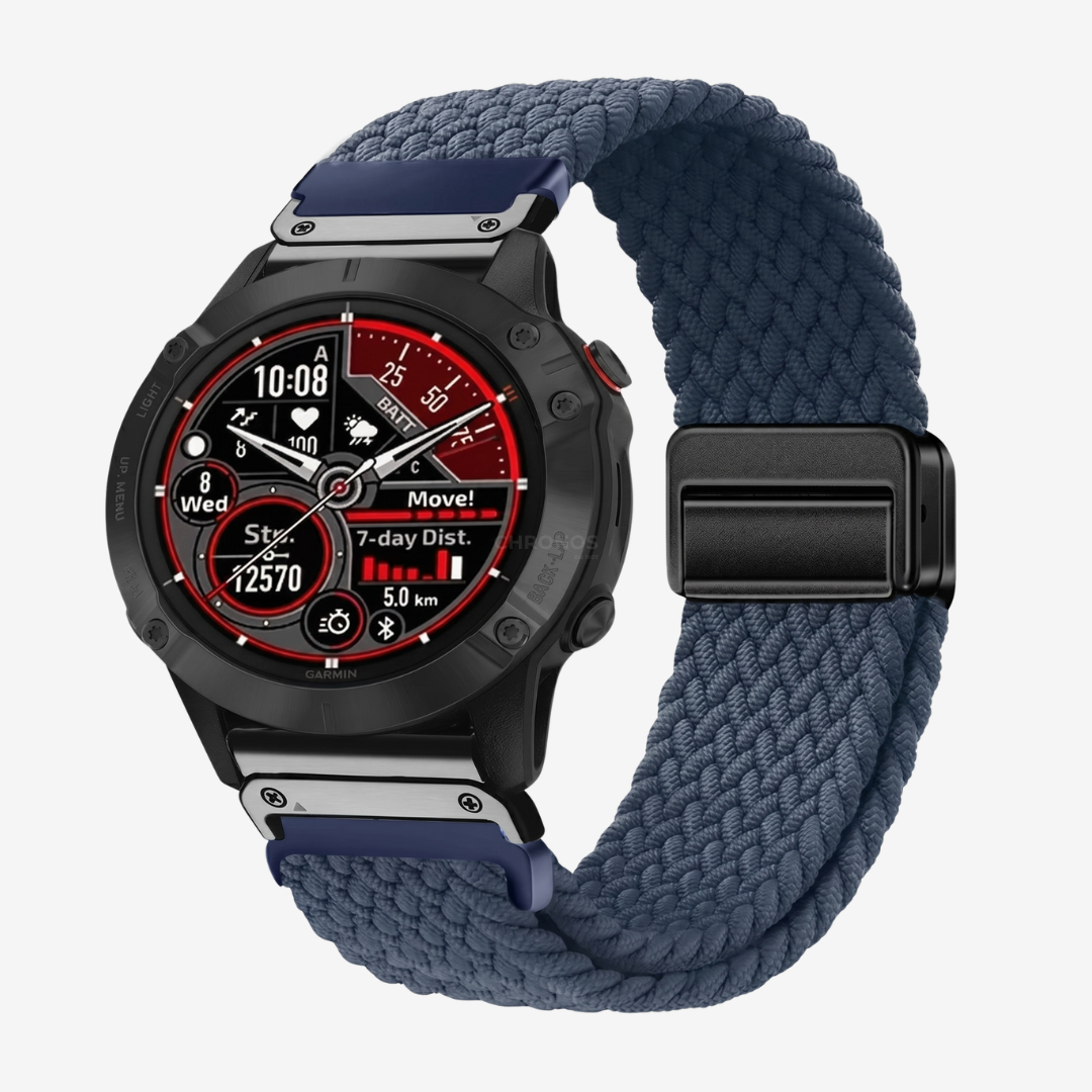 Garmin QuickFit Magnetic Buckle Nylon Band - Blue / 20mm - Watch Band