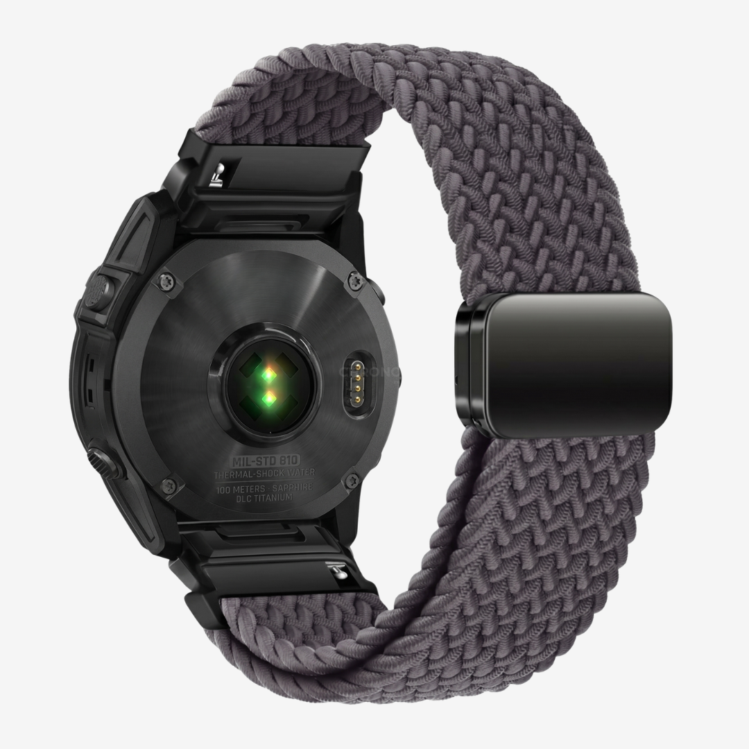 Garmin QuickFit Magnetic Buckle Nylon Band - Gray / 20mm - Watch Band