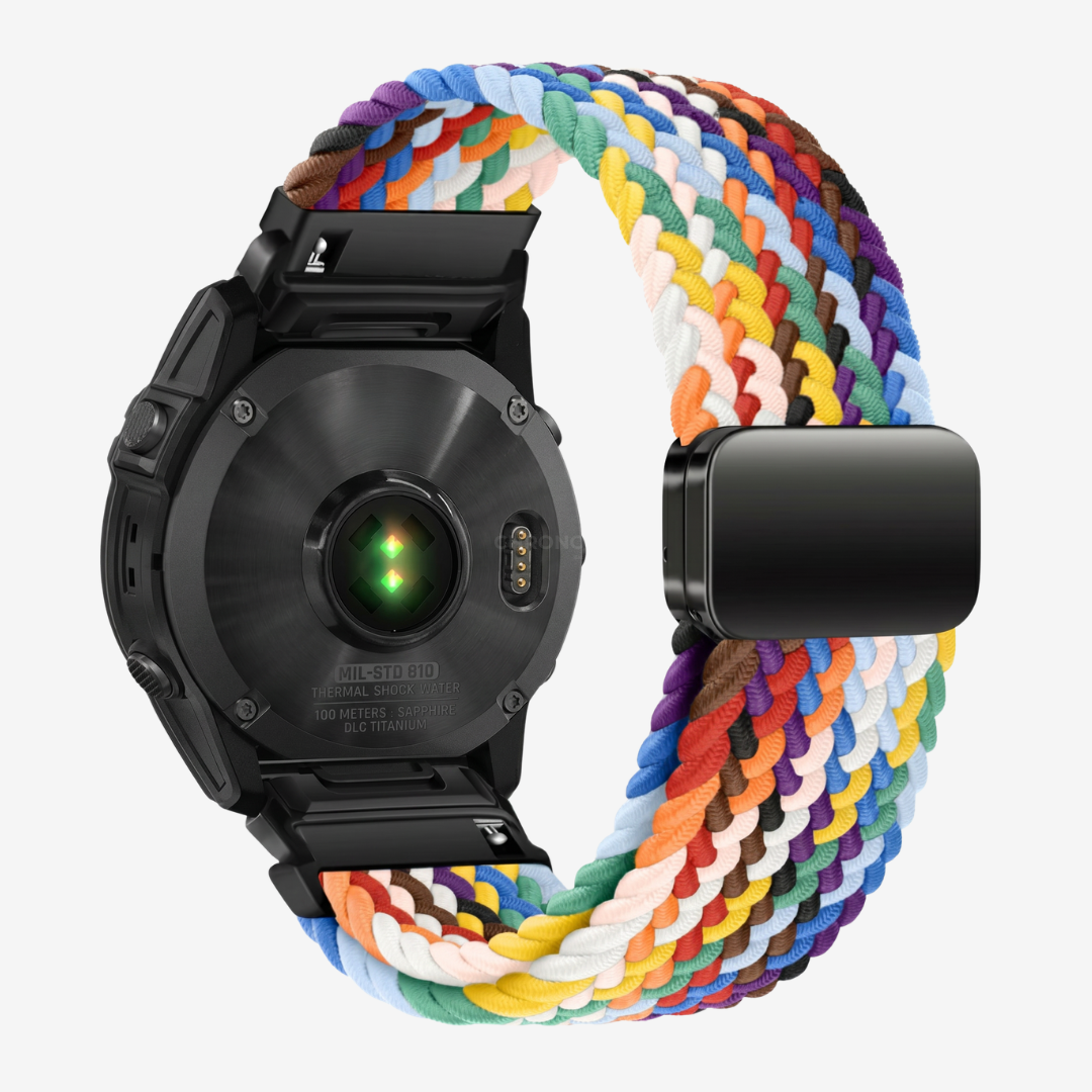 Garmin QuickFit Magnetic Buckle Nylon Band - Rainbow / 20mm - Watch Band