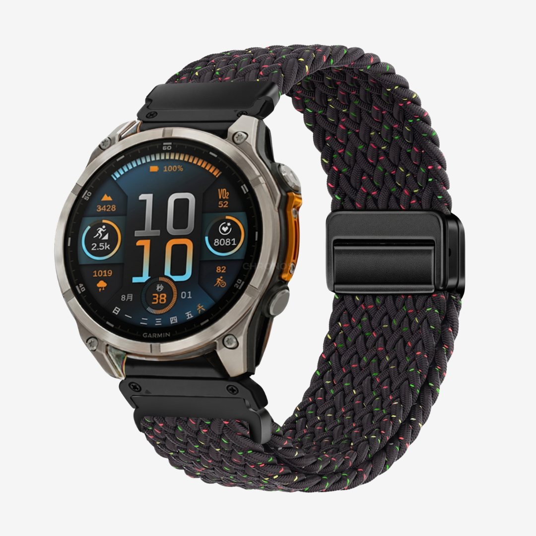 Garmin QuickFit Magnetic Buckle Nylon Band - Starlight Black / 20mm - Watch Band