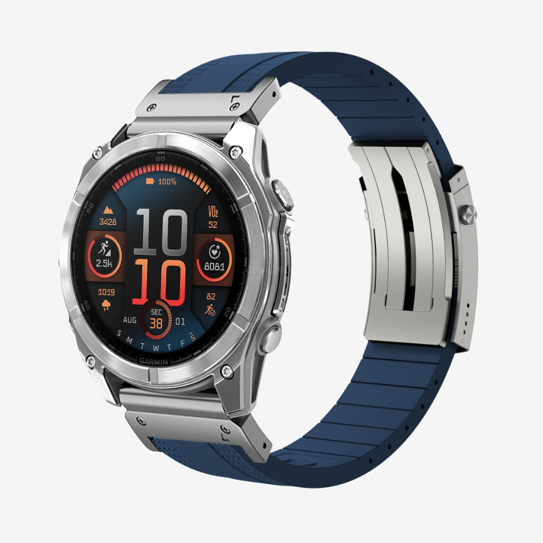Garmin QuickFit Ocean Luxe Band - Blue-Silver / 20mm - Watch Band