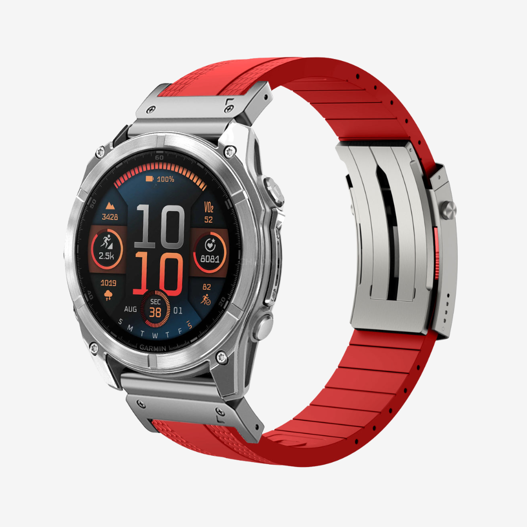 Garmin QuickFit Ocean Luxe Band - Red-Silver / 20mm - Watch Band