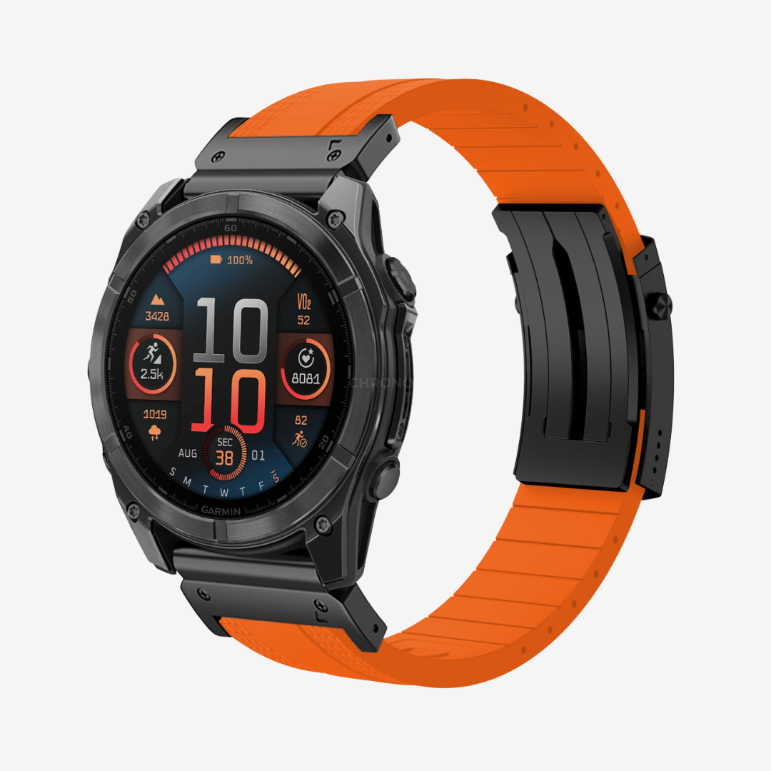 Garmin QuickFit Ocean Luxe Band - Tangerine-Black / 20mm - Watch Band