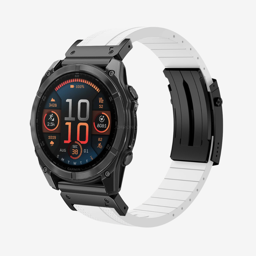 Garmin QuickFit Ocean Luxe Band - White-Black / 20mm - Watch Band