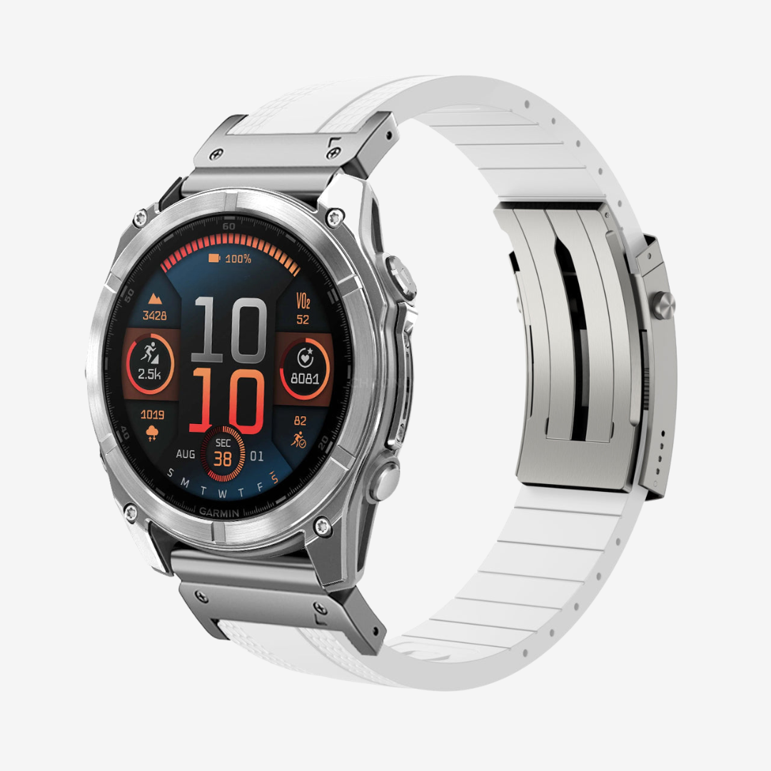 Garmin QuickFit Ocean Luxe Band - White-Silver / 20mm - Watch Band