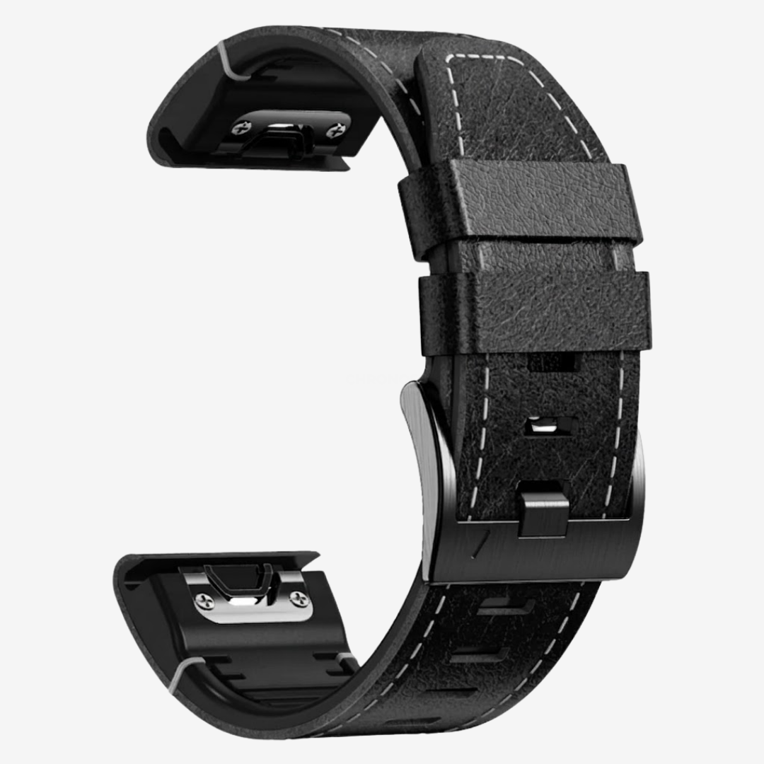 Garmin QuickFit Rubber With Leather Band - Watch Band