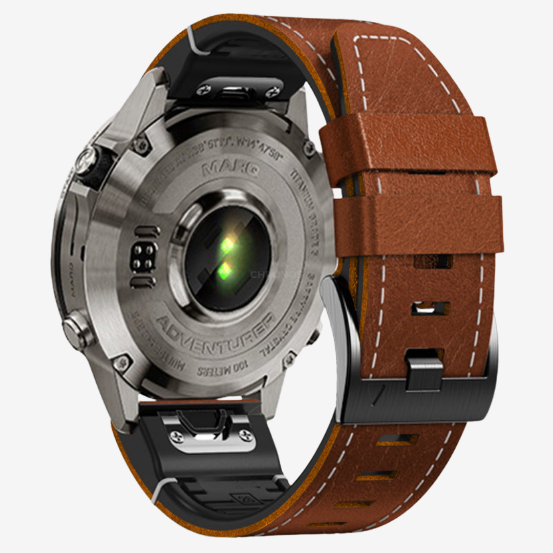 Garmin QuickFit Rubber With Leather Band - Watch Band
