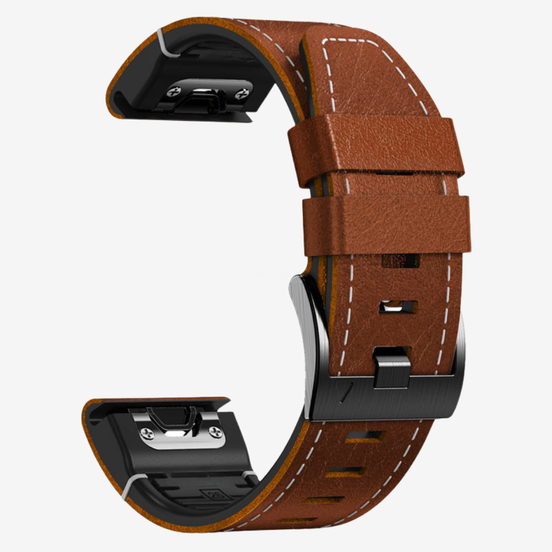 Garmin QuickFit Rubber With Leather Band - Watch Band
