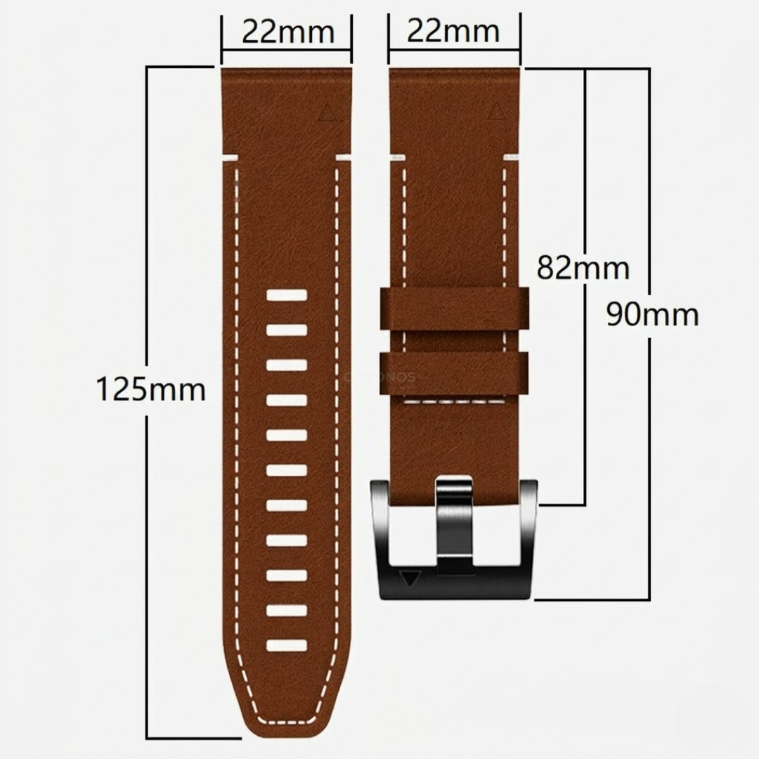 Garmin QuickFit Rubber With Leather Band - Watch Band