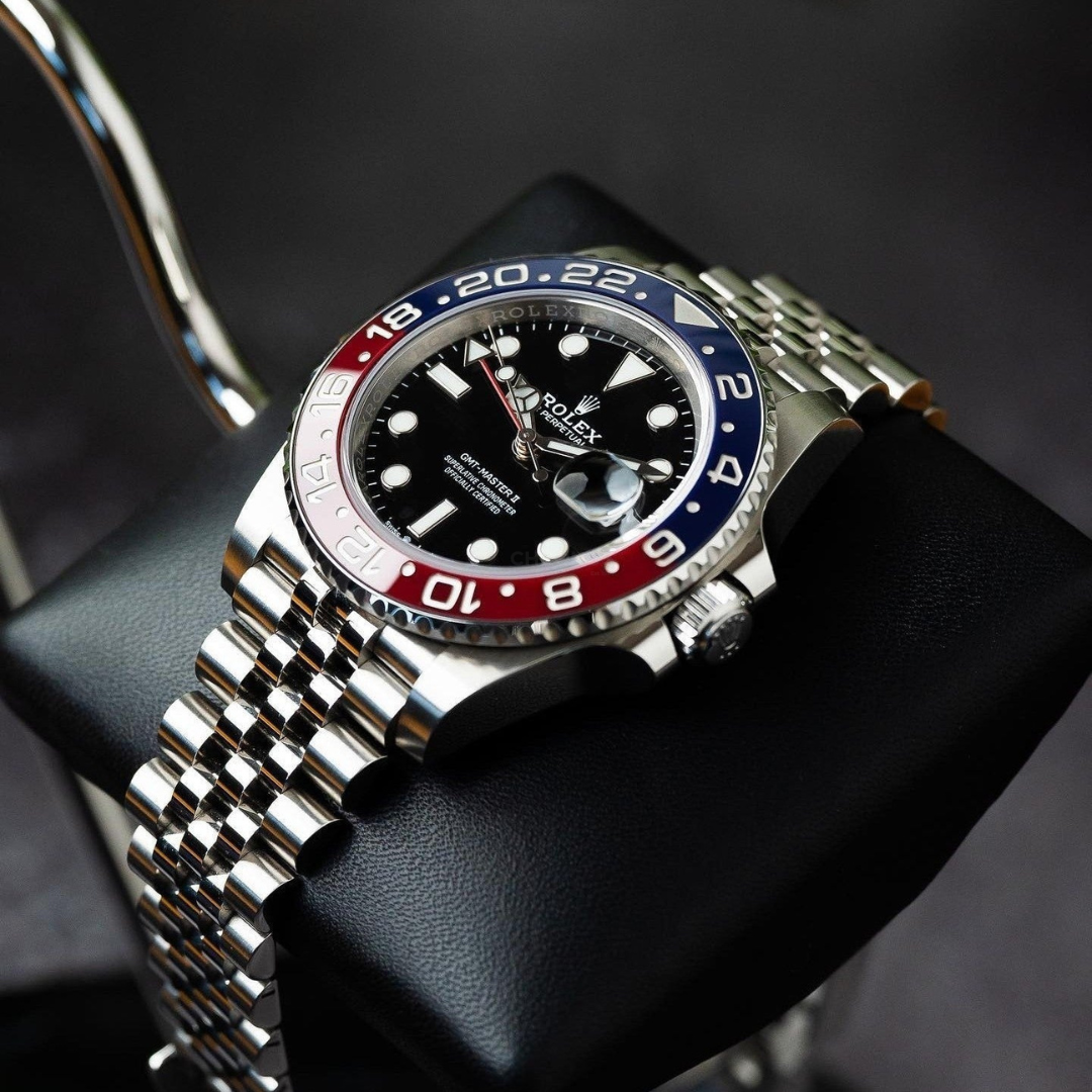 Support pour montre hexagonal - Coussin simple noir - SUPPORT POUR MONTRE