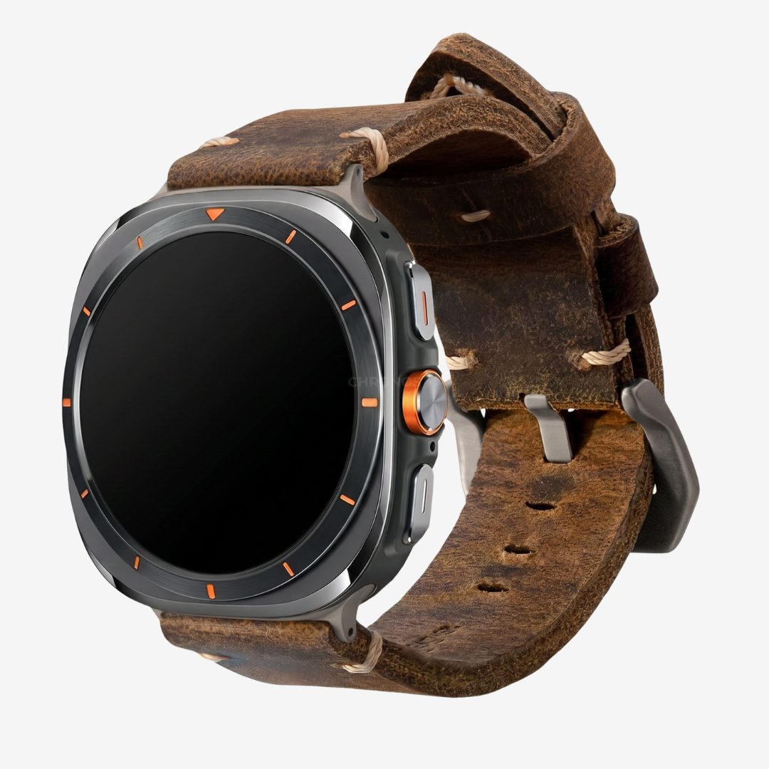 Leather Strap R01 for Samsung Galaxy Watch Ultra - Brown - Watch Band
