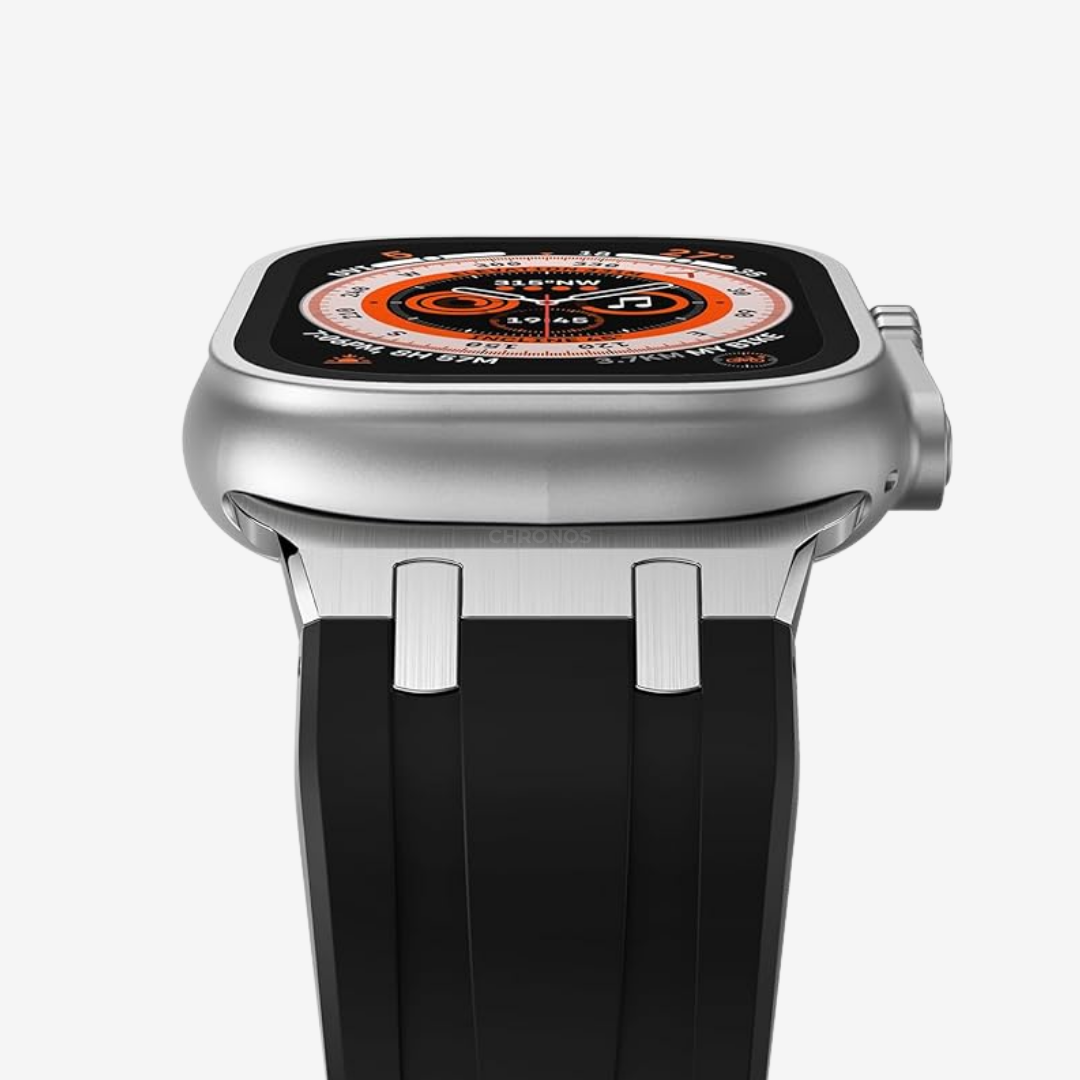 NEW AP Thick Silicone Band With Titanium Adapter For Apple Watch - Watch Band