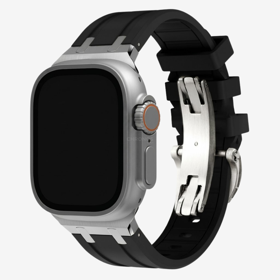 NEW AP Thick Silicone Band With Titanium Adapter For Apple Watch - Watch Band