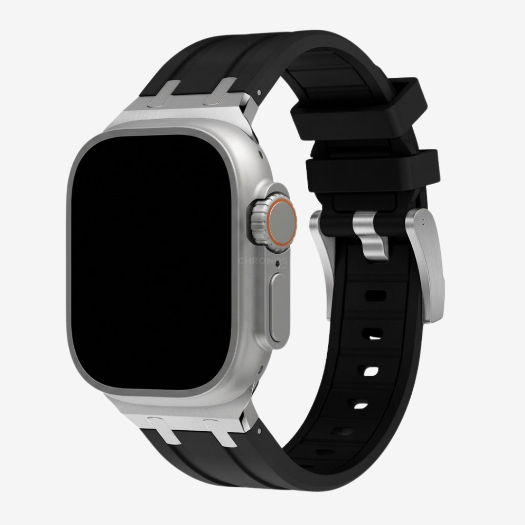 NEW AP Thick Silicone Band With Titanium Adapter For Apple Watch - Watch Band
