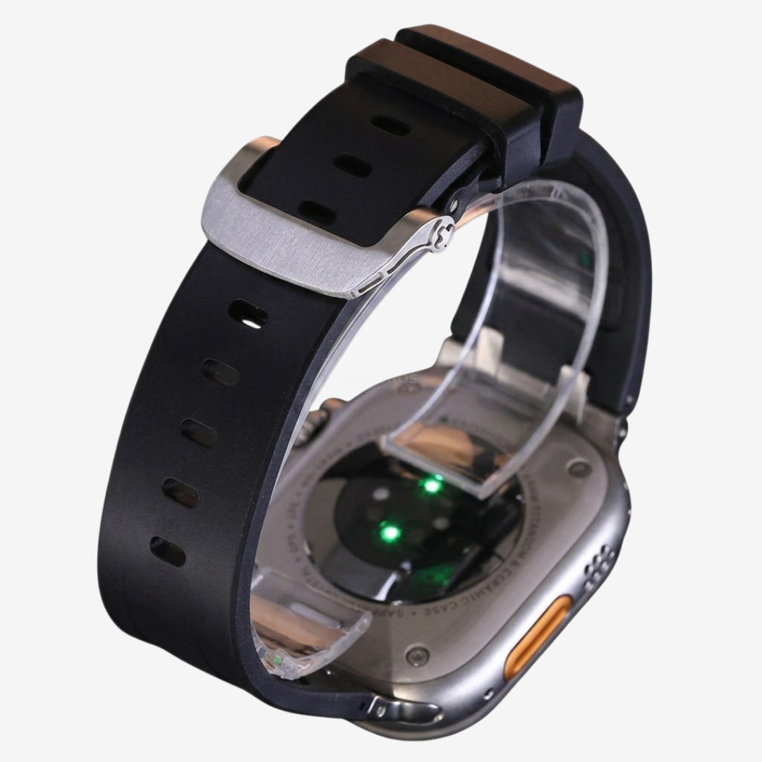 NEW AP Thick Silicone Band With Titanium Adapter For Apple Watch - Watch Band