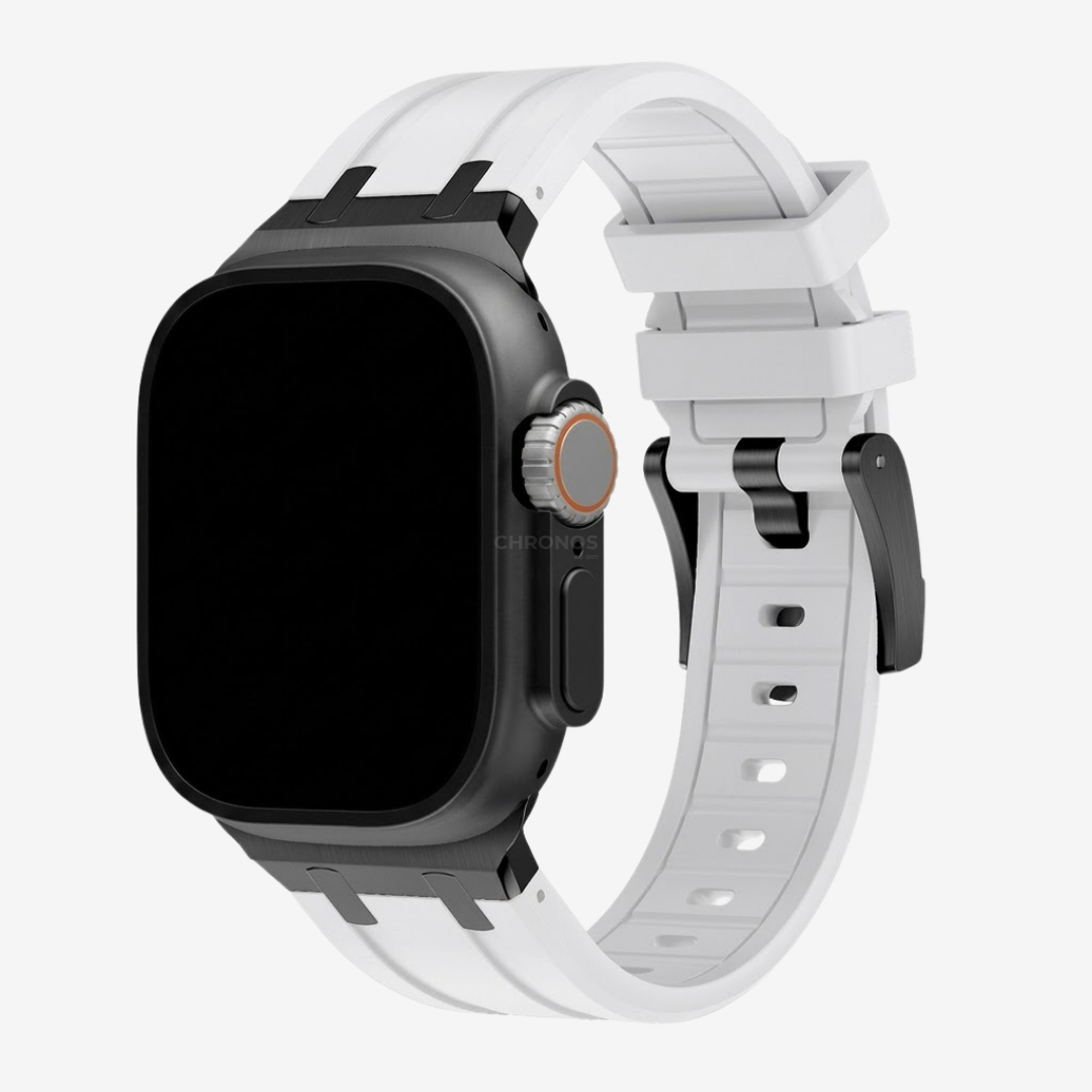 NEW AP Thick Silicone Band With Titanium Adapter For Apple Watch - Watch Band
