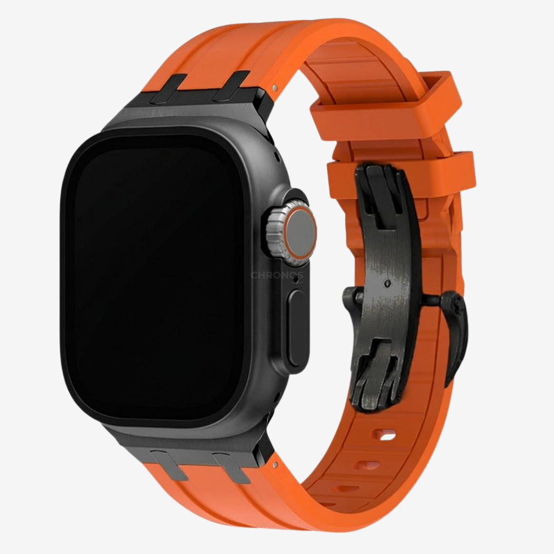 NEW AP Thick Silicone Band With Titanium Adapter For Apple Watch - Watch Band