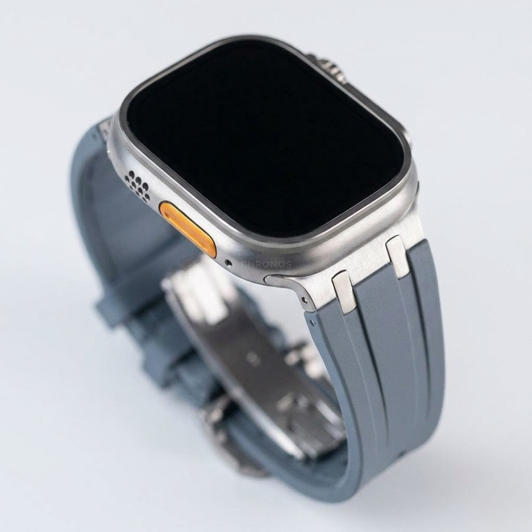 NEW AP Thick Silicone Band With Titanium Adapter For Apple Watch - Watch Band